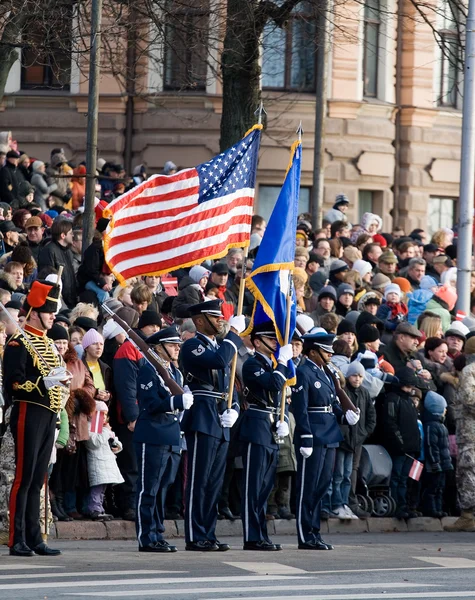 USA color guard op parade — Stockfoto