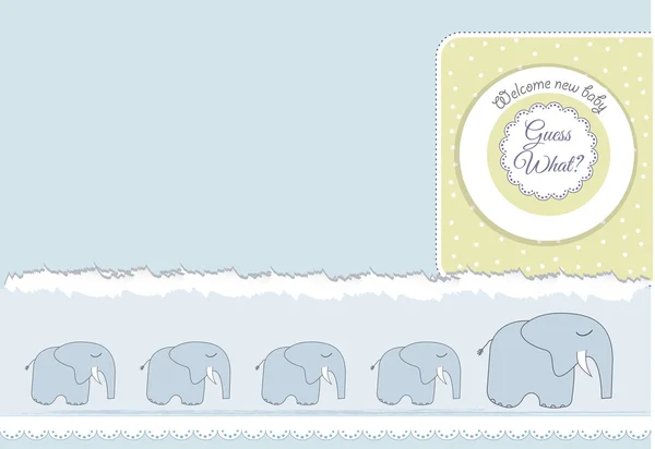 Cartão de saudação com elefantes — Fotografia de Stock