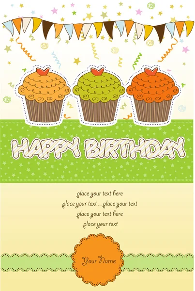 Alles Gute zum Geburtstag Cupcakes — Stockfoto