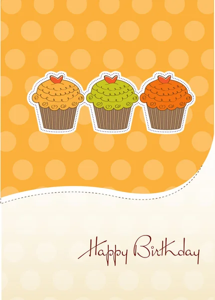 Feliz cumpleaños cupcakes —  Fotos de Stock