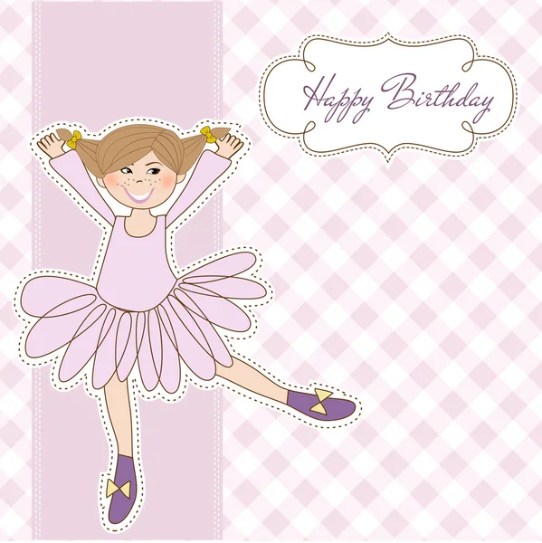 Tarjeta de felicitación de cumpleaños de Sweet Girl —  Fotos de Stock