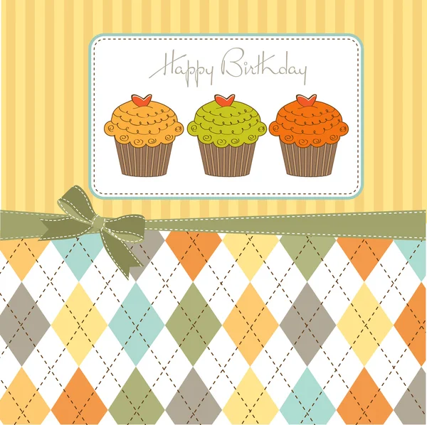 Feliz cumpleaños cupcakes —  Fotos de Stock
