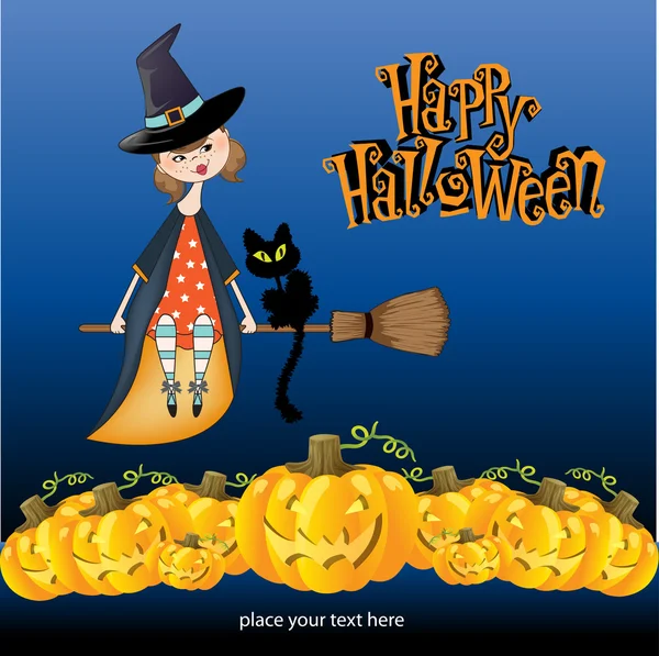 Halloween fundo bruxa — Fotografia de Stock