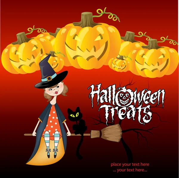 Halloween witch background — Stock Photo, Image