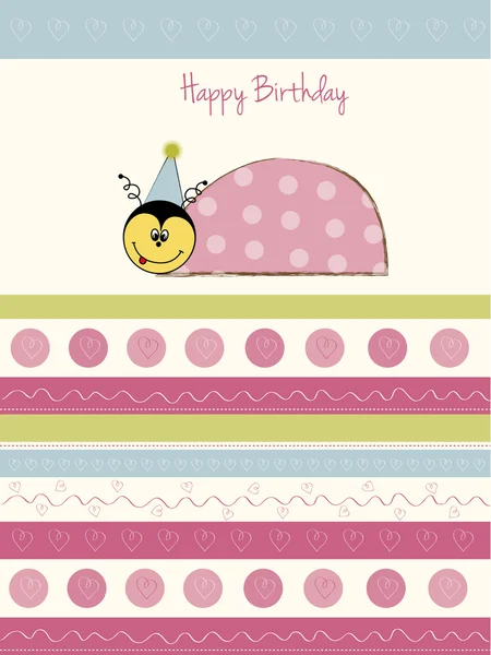 Greeting card with ladybird — Stock Photo, Image