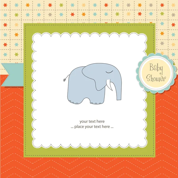 Gratulationskort med elefant — Stockfoto