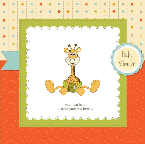 Greeting card with giraffe — Stock Photo, Image