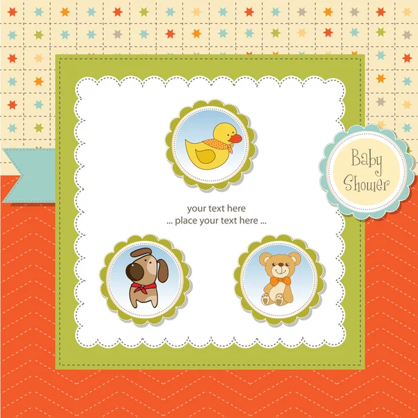 Greeting card with animals — Stock Photo, Image