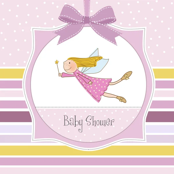 Baby shower uitnodiging met fairy — Stockfoto