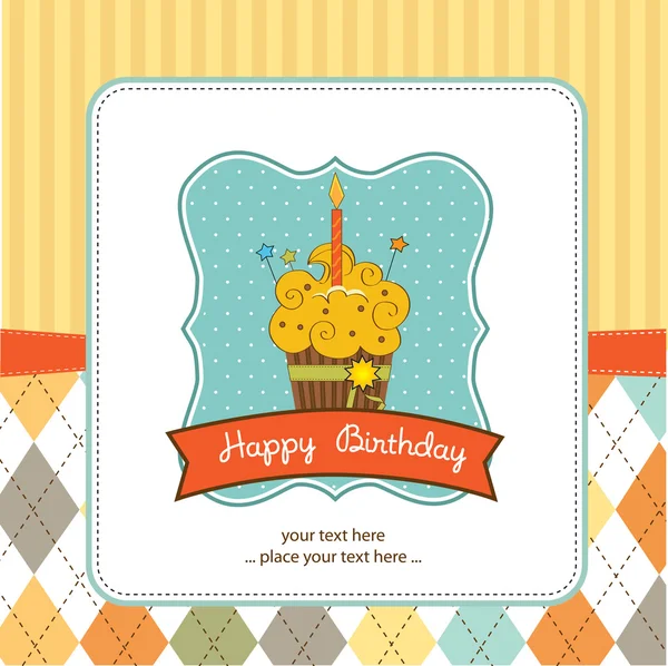Gelukkige verjaardag cupcake — Stockfoto