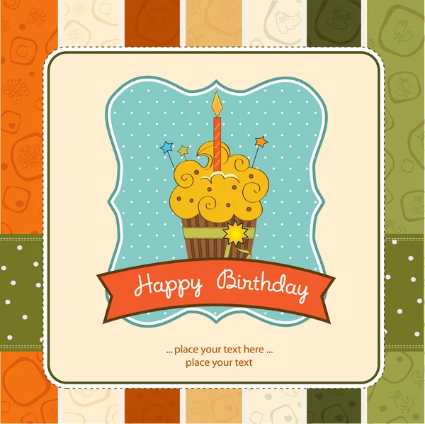 Grattis på födelsedagen cupcake — Stockfoto