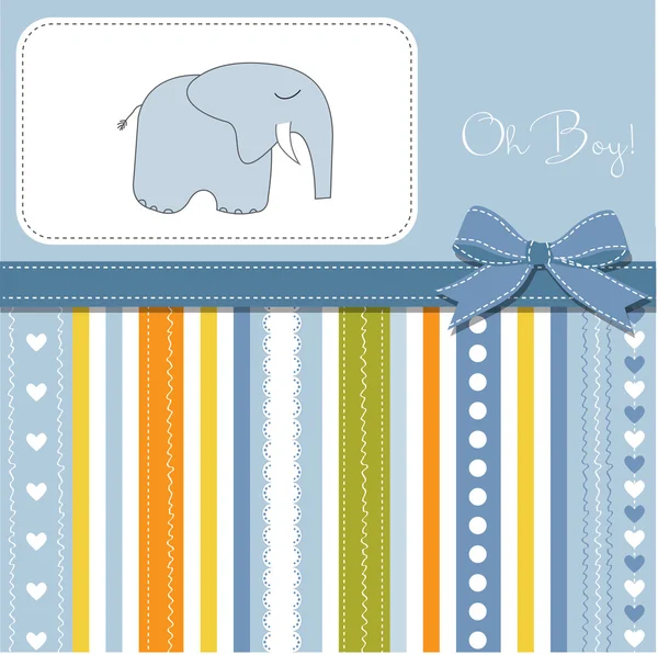 Baby Shower invito con elefante — Foto Stock