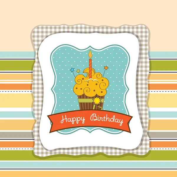 Gelukkige verjaardag cupcake — Stockfoto