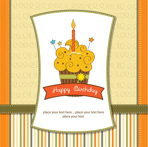 Feliz aniversário cupcake — Fotografia de Stock