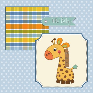 Zürafa oyuncaklı duş kartı