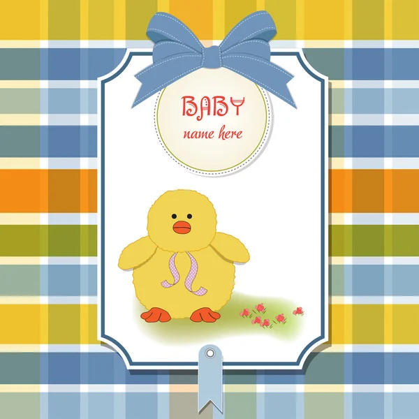 오리가 있는 새 아기 카드 — 스톡 사진