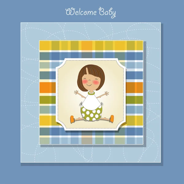 Little girl announcement card — Stock Photo, Image