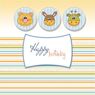 Baby shower card clipart