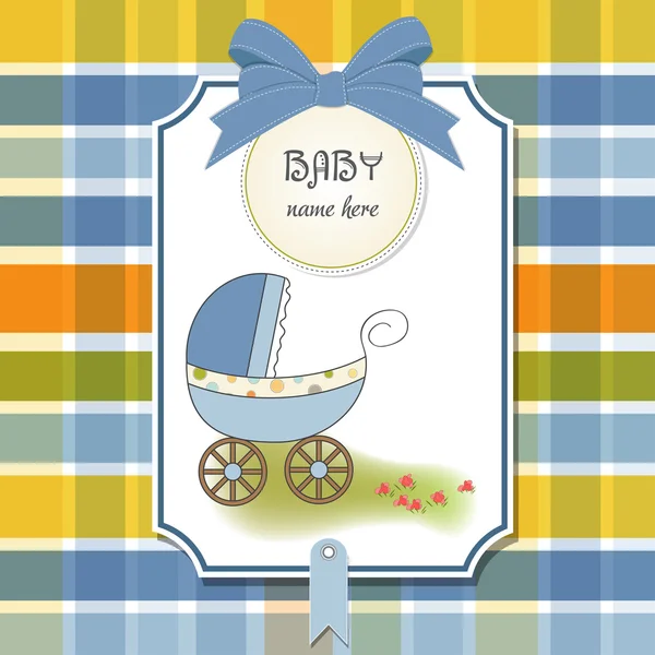 Carte bébé avec landau — Photo
