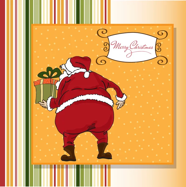Boże Narodzenie kartkę z życzeniami z santa — Zdjęcie stockowe