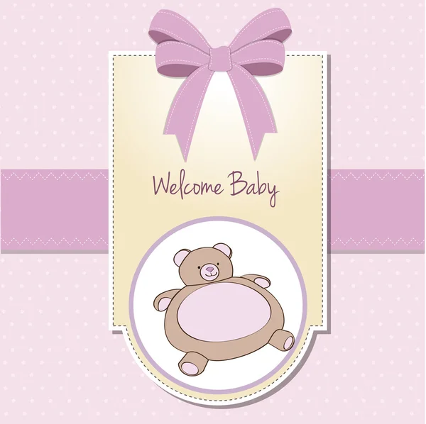 Bem-vindo baby card — Fotografia de Stock