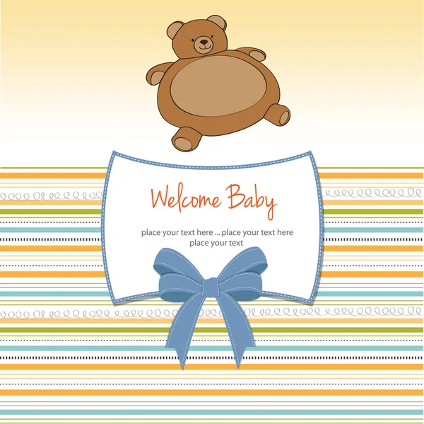 Välkommen baby kort — Stockfoto