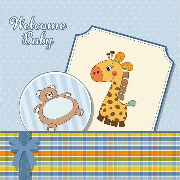Bebê menino anúncio cartão — Fotografia de Stock