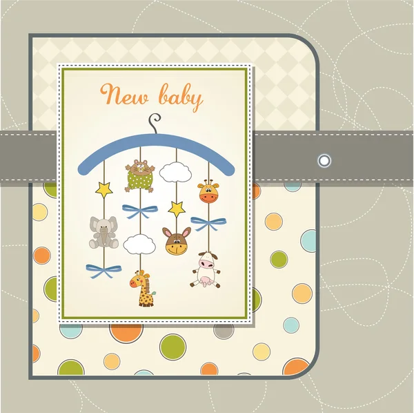 Hoş geldin bebek duyuru kartı. — Stok fotoğraf