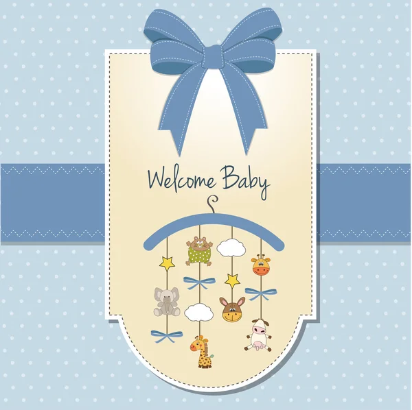 Cartão anúncio bebê bem-vindo — Fotografia de Stock