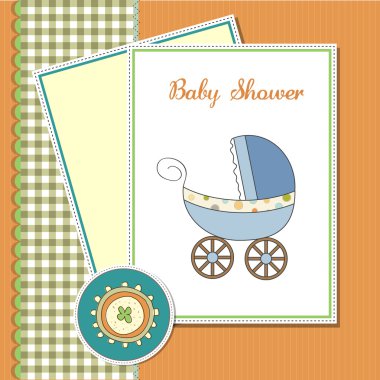 Bebek arabalı bebek kartı
