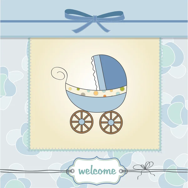 Delicado bebê menino chuveiro cartão — Fotografia de Stock