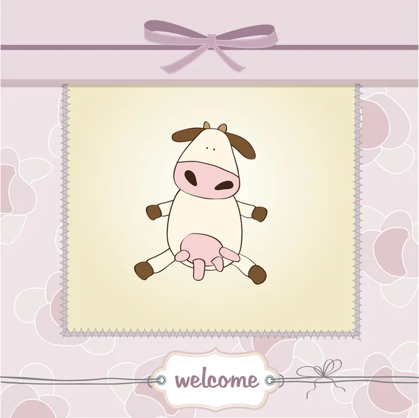 Cartão de chuveiro delicado bebê menina — Fotografia de Stock