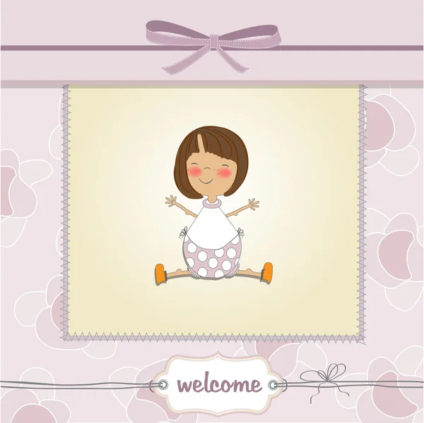 Zarte Baby-Mädchen-Duschkarte — Stockfoto