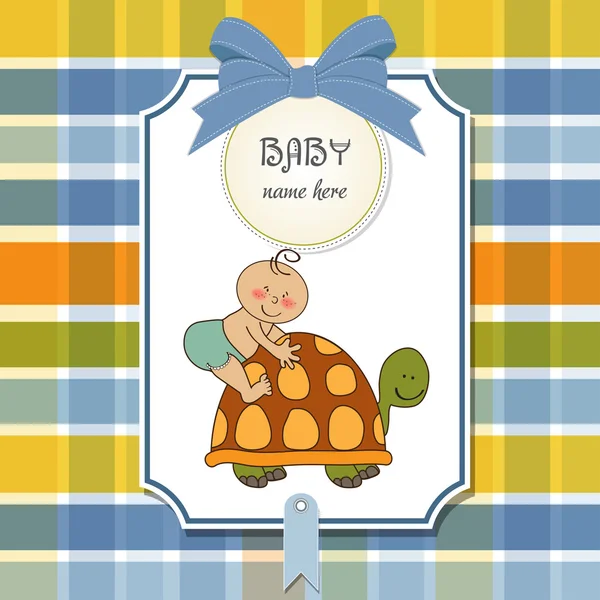 Αστεία κάρτα ντους μωρό — Φωτογραφία Αρχείου