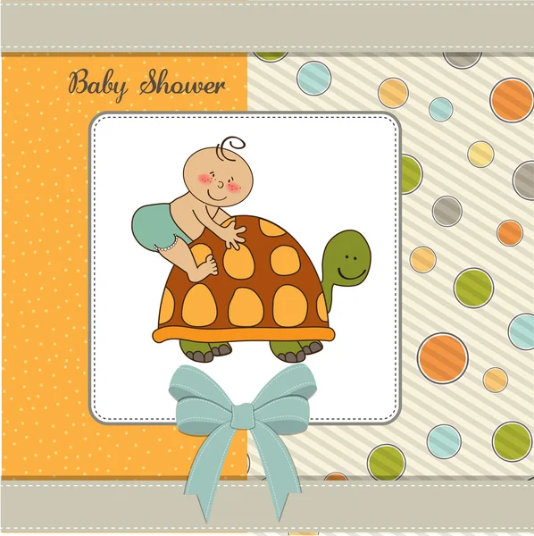 Zabawna karta baby shower — Zdjęcie stockowe