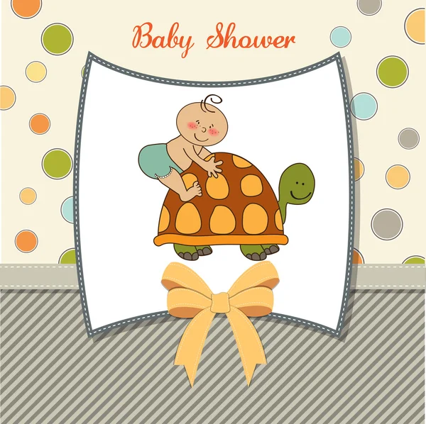 Roligt baby dusch kort — Stockfoto