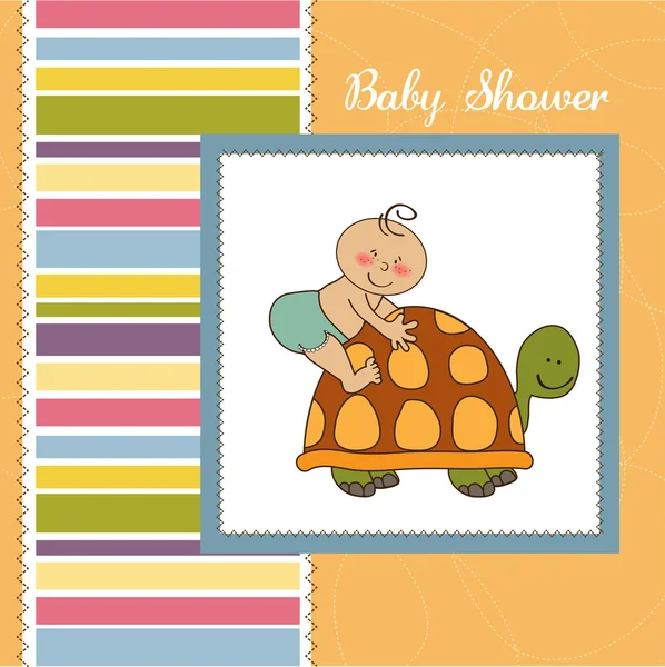 Zabawna karta baby shower — Zdjęcie stockowe