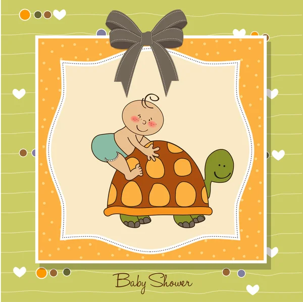 Grappige baby douche kaart — Stockfoto