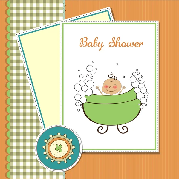 Zarte Baby-Duschkarte — Stockfoto