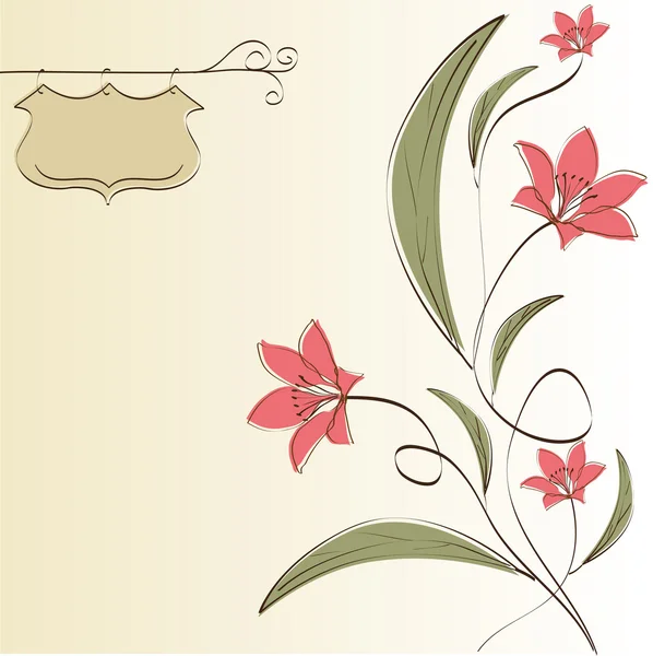 可自定义的花卉背景 — 图库照片