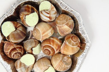 Snails as french gourmet food clipart