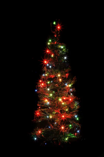 Χριστουγεννιάτικο δέντρο από τα φώτα — Φωτογραφία Αρχείου