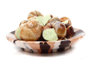 Snails as gourmet food clipart