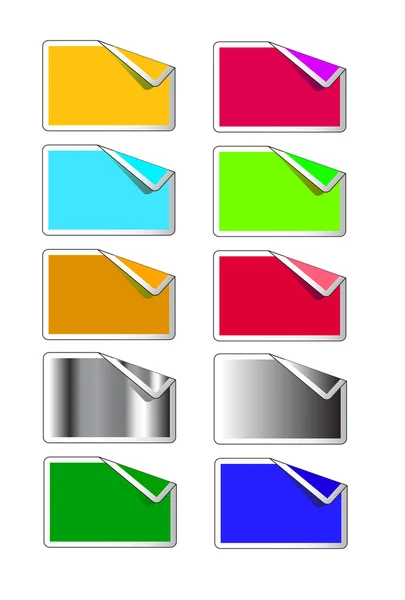 stock vector empty color labels