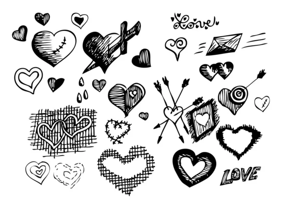 Валентинки серця і символи — стоковий вектор