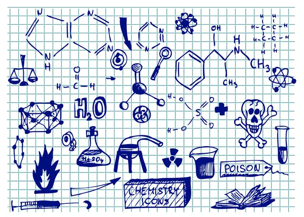 Icônes de chimie — Image vectorielle