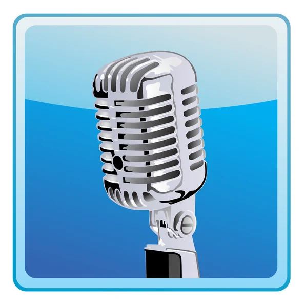 Vecchio microfono — Vettoriale Stock