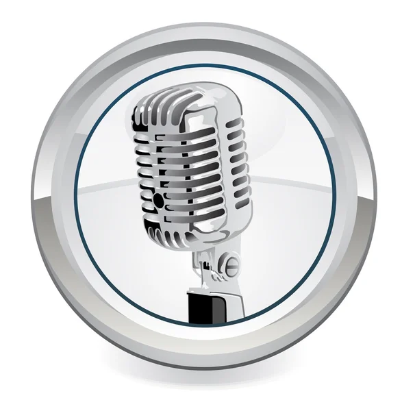 Régi mikrofon — Stock Vector
