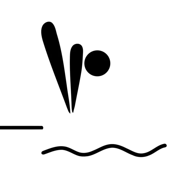 Nurek nurkowanie znak — Zdjęcie stockowe