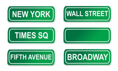 New York Street signs clipart